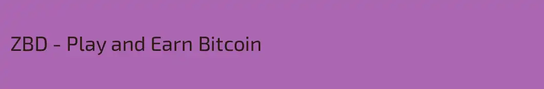 ZBD - Play and Earn Bitcoin